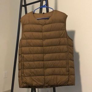MUJI L collarless down vest